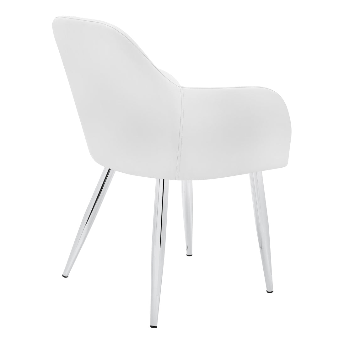 I 1190 Dining Chair - 2pcs / 33"H / White Leather-Look / Chrome - Furniture Depot (7881070477560)