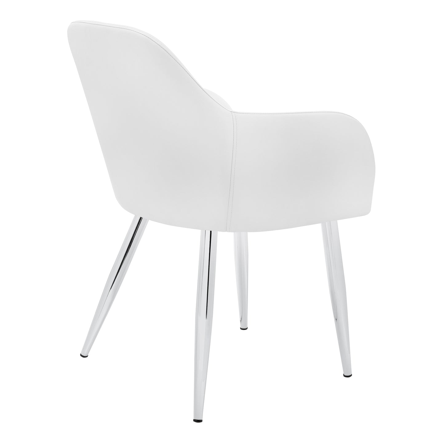 I 1190 Dining Chair - 2pcs / 33"H / White Leather-Look / Chrome - Furniture Depot (7881070477560)