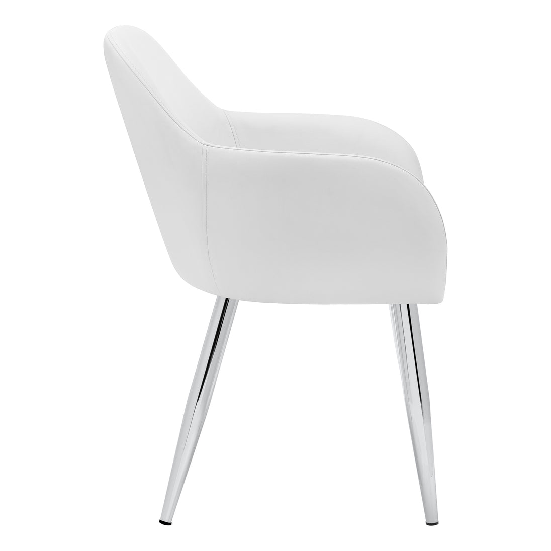 I 1190 Dining Chair - 2pcs / 33"H / White Leather-Look / Chrome - Furniture Depot (7881070477560)
