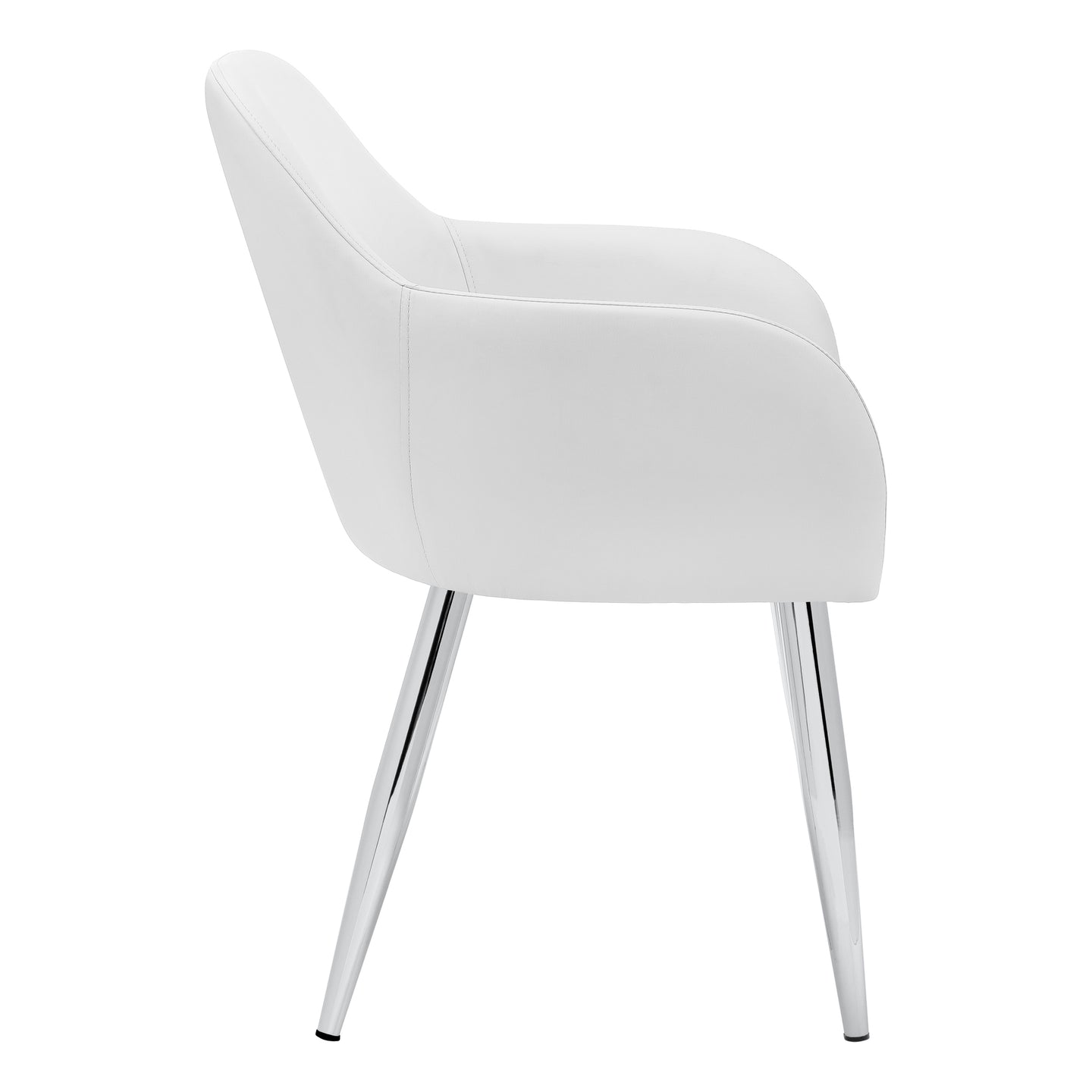 I 1190 Dining Chair - 2pcs / 33"H / White Leather-Look / Chrome - Furniture Depot (7881070477560)