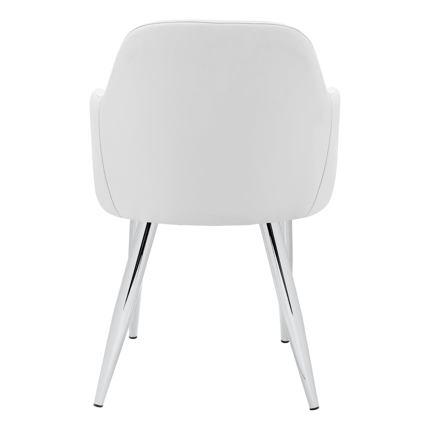 I 1190 Dining Chair - 2pcs / 33"H / White Leather-Look / Chrome - Furniture Depot (7881070477560)