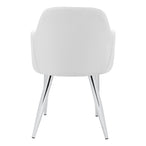 I 1190 Dining Chair - 2pcs / 33"H / White Leather-Look / Chrome - Furniture Depot (7881070477560)