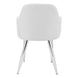 I 1190 Dining Chair - 2pcs / 33"H / White Leather-Look / Chrome - Furniture Depot (7881070477560)