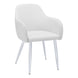 I 1190 Dining Chair - 2pcs / 33"H / White Leather-Look / Chrome - Furniture Depot (7881070477560)
