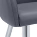 I 1192 Dining Chair - 2pcs / 33"H / Grey Leather-Look / Chrome - Furniture Depot
