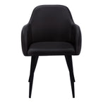 I 1193 Dining Chair - 2pcs / 33"H / Black Leather-Look / Black - Furniture Depot (7881070936312)