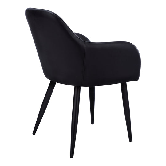 I 1193 Dining Chair - 2pcs / 33"H / Black Leather-Look / Black - Furniture Depot (7881070936312)