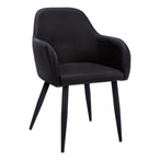 I 1193 Dining Chair - 2pcs / 33"H / Black Leather-Look / Black - Furniture Depot (7881070936312)