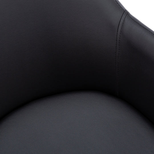 I 1193 Dining Chair - 2pcs / 33"H / Black Leather-Look / Black - Furniture Depot (7881070936312)