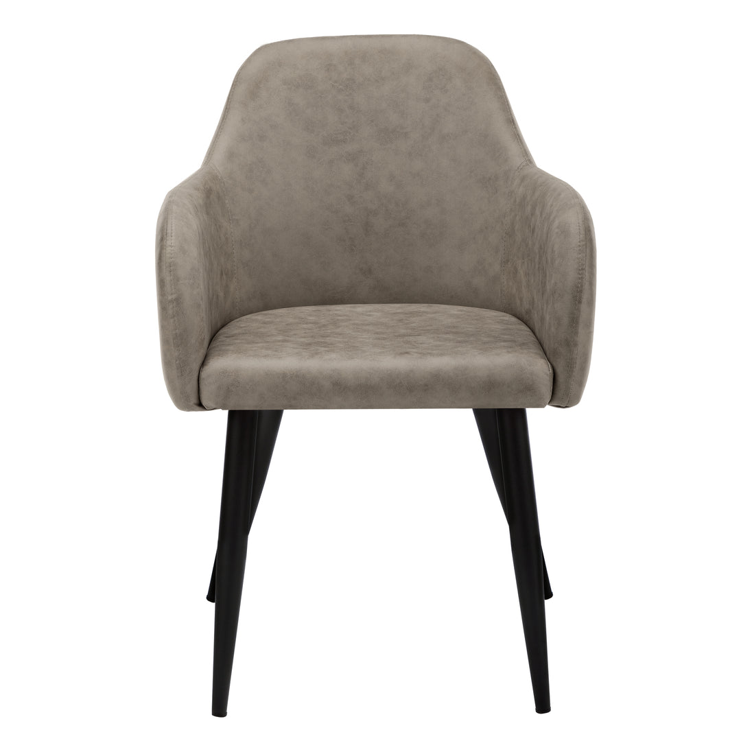 I 1194 Dining Chair - 2pcs / 33"H / Taupe Fabric / Black Metal - Furniture Depot (7881071231224)