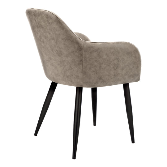 I 1194 Dining Chair - 2pcs / 33"H / Taupe Fabric / Black Metal - Furniture Depot (7881071231224)