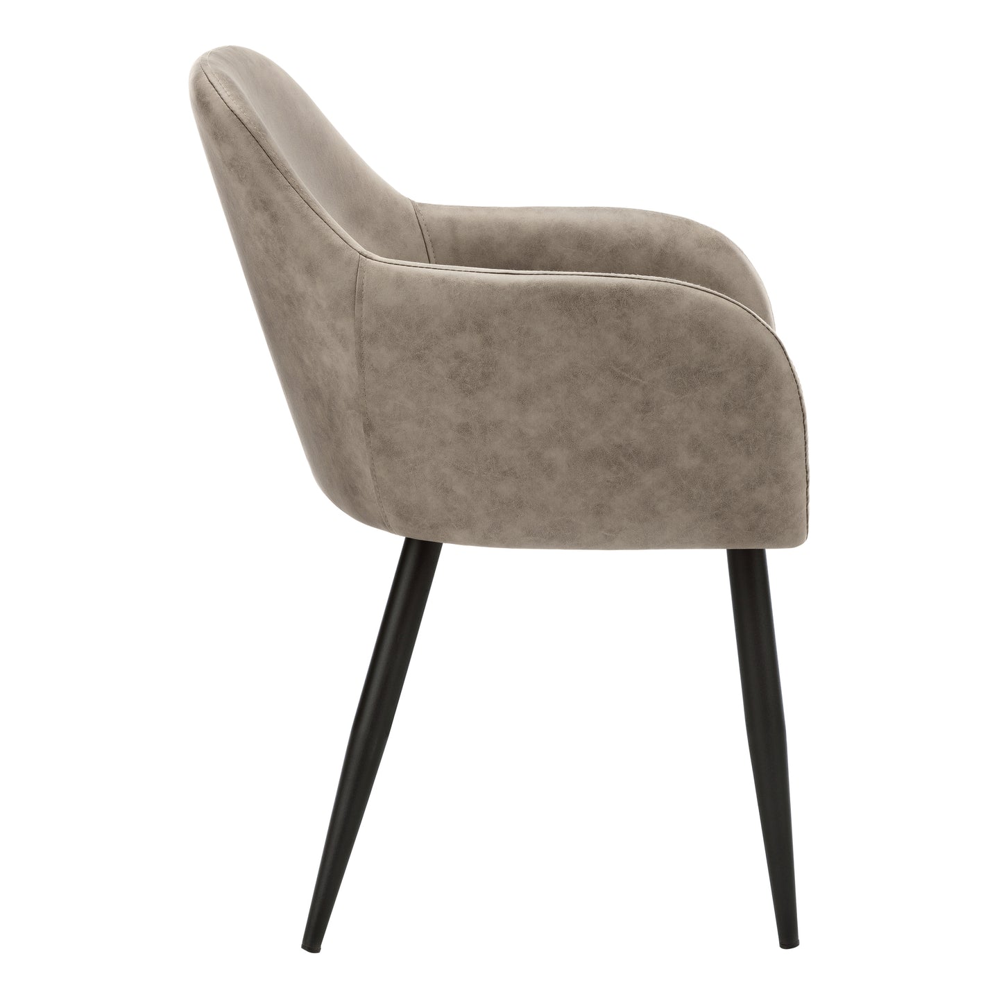 I 1194 Dining Chair - 2pcs / 33"H / Taupe Fabric / Black Metal - Furniture Depot (7881071231224)