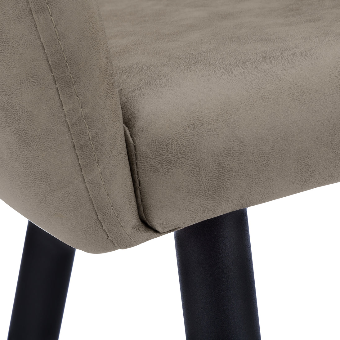 I 1194 Dining Chair - 2pcs / 33"H / Taupe Fabric / Black Metal - Furniture Depot (7881071231224)