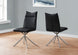 I 1213 Dining Chair - 2pcs / 36"H / Black Leather-Look / Chrome - Furniture Depot