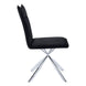 I 1213 Dining Chair - 2pcs / 36"H / Black Leather-Look / Chrome - Furniture Depot