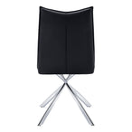 I 1213 Dining Chair - 2pcs / 36"H / Black Leather-Look / Chrome - Furniture Depot