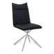 I 1213 Dining Chair - 2pcs / 36"H / Black Leather-Look / Chrome - Furniture Depot