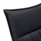 I 1213 Dining Chair - 2pcs / 36"H / Black Leather-Look / Chrome - Furniture Depot