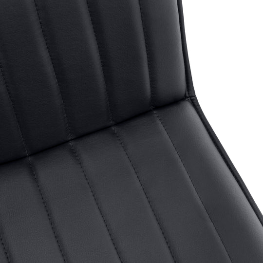 I 1213 Dining Chair - 2pcs / 36"H / Black Leather-Look / Chrome - Furniture Depot