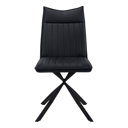 I 1215 Dining Chair - 2pcs / 36"H / Black Leather-Look / Black - Furniture Depot (7881072410872)