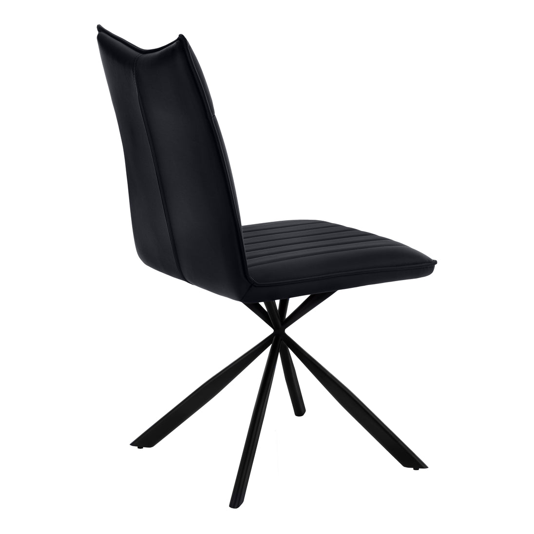I 1215 Dining Chair - 2pcs / 36"H / Black Leather-Look / Black - Furniture Depot (7881072410872)