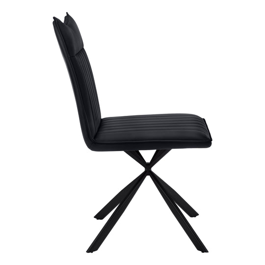 I 1215 Dining Chair - 2pcs / 36"H / Black Leather-Look / Black - Furniture Depot (7881072410872)