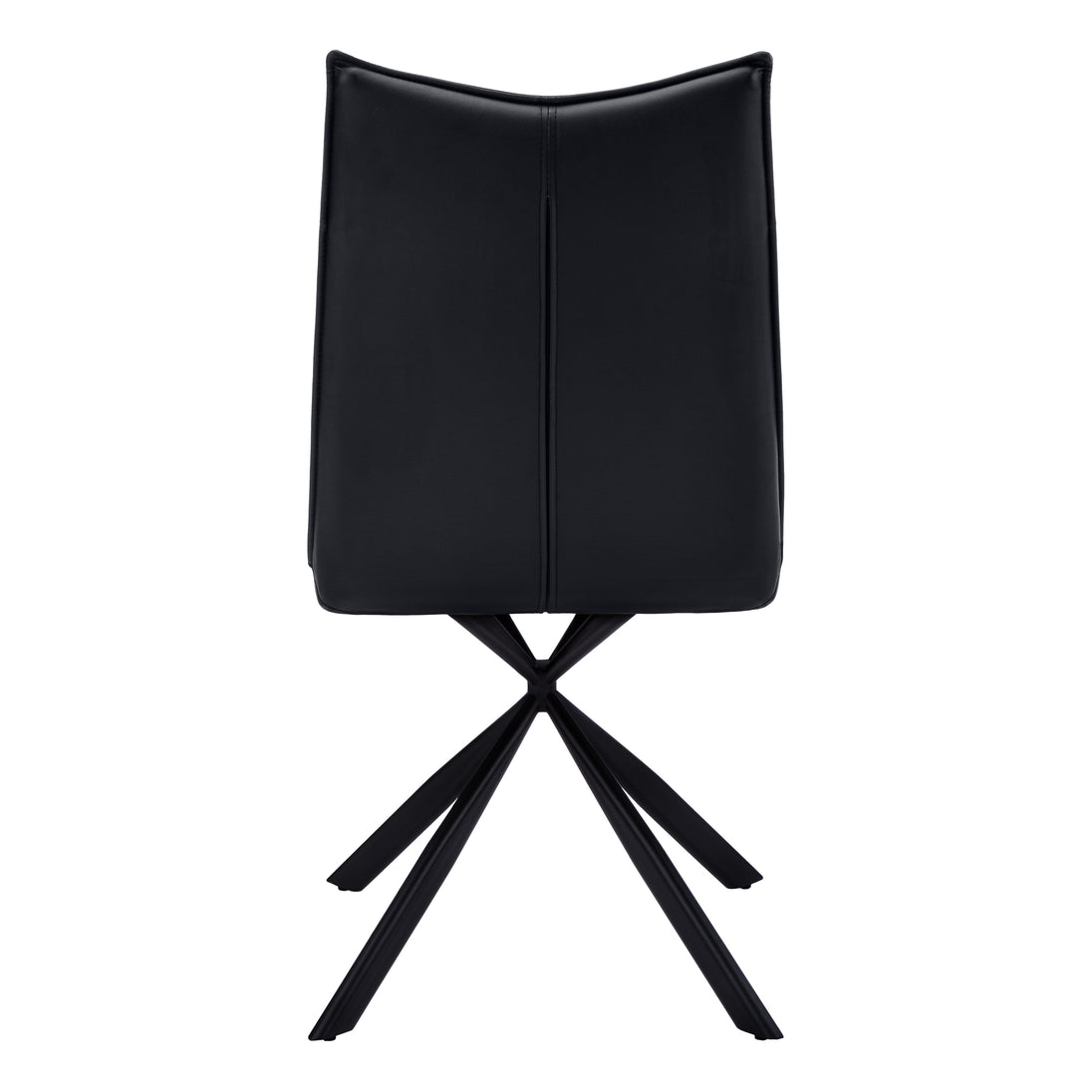 I 1215 Dining Chair - 2pcs / 36"H / Black Leather-Look / Black - Furniture Depot (7881072410872)