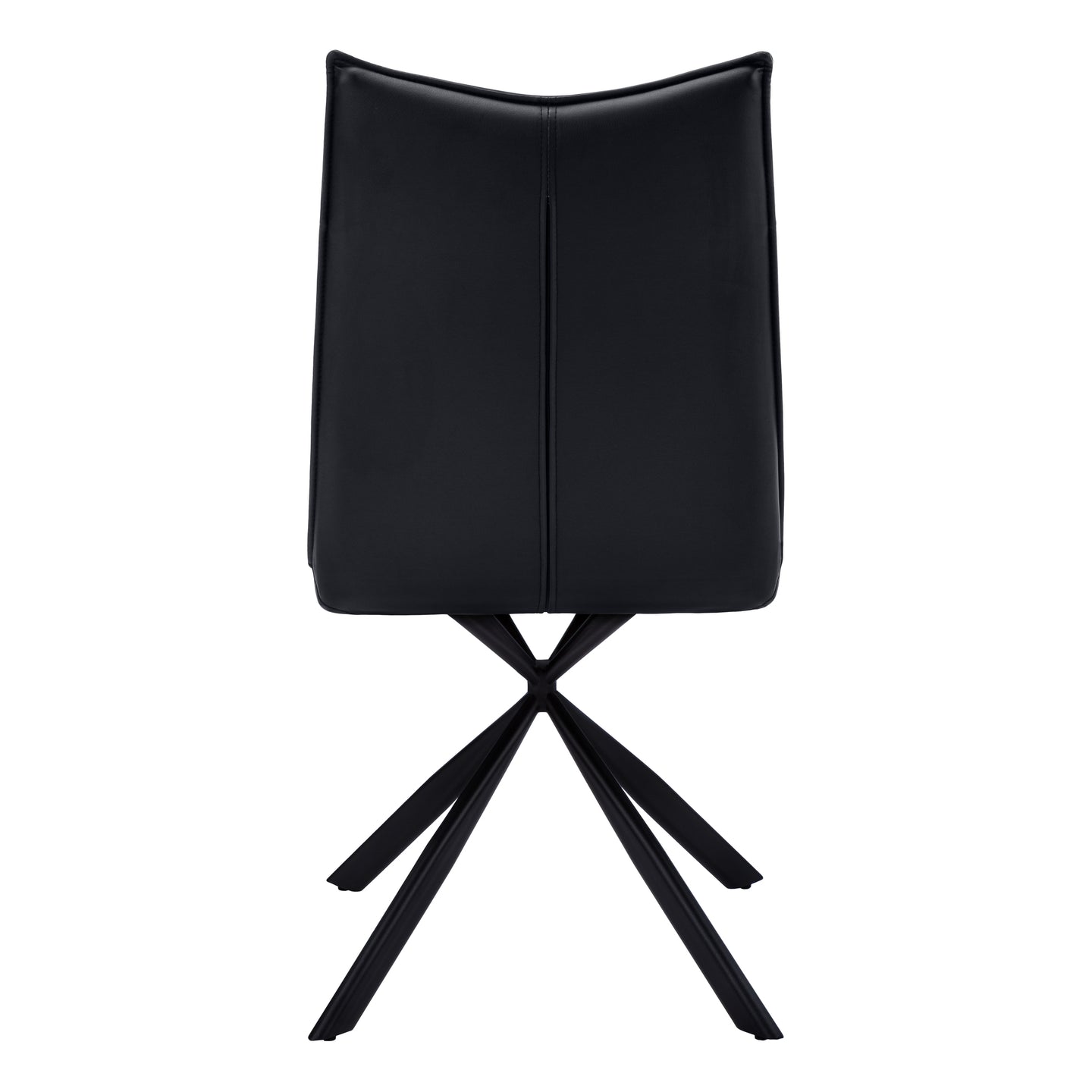 I 1215 Dining Chair - 2pcs / 36"H / Black Leather-Look / Black - Furniture Depot (7881072410872)