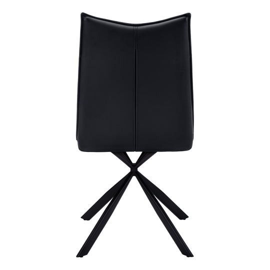 I 1215 Dining Chair - 2pcs / 36"H / Black Leather-Look / Black - Furniture Depot (7881072410872)