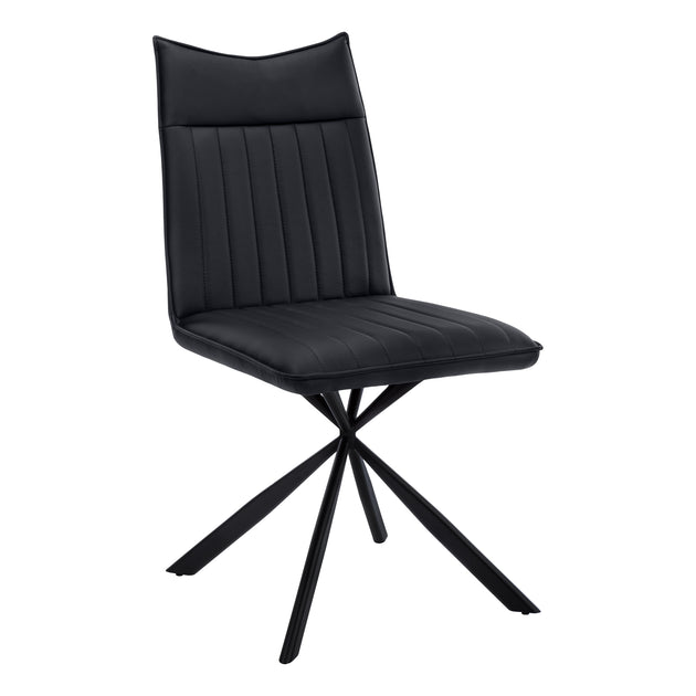 I 1215 Dining Chair - 2pcs / 36"H / Black Leather-Look / Black - Furniture Depot (7881072410872)