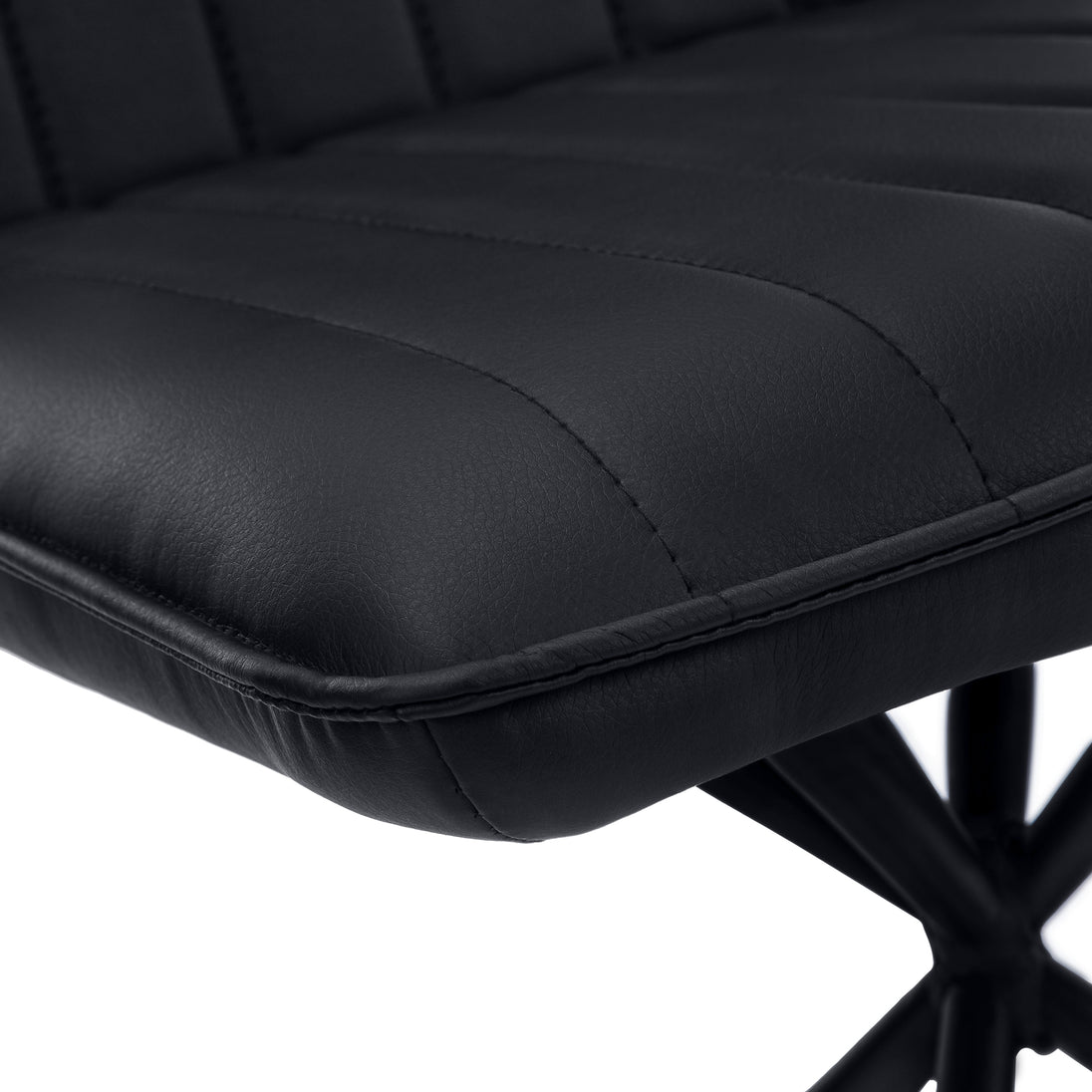I 1215 Dining Chair - 2pcs / 36"H / Black Leather-Look / Black - Furniture Depot (7881072410872)
