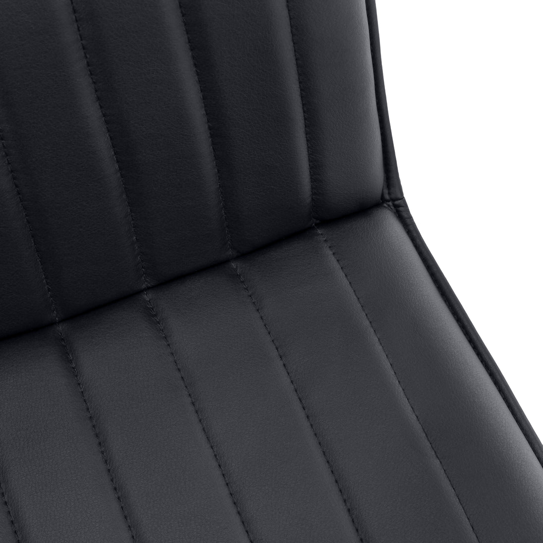 I 1215 Dining Chair - 2pcs / 36"H / Black Leather-Look / Black - Furniture Depot (7881072410872)