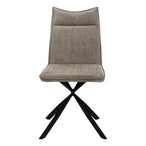 I 1216 Dining Chair - 2pcs / 36"H / Taupe Fabric / Black Metal - Furniture Depot (7881072607480)