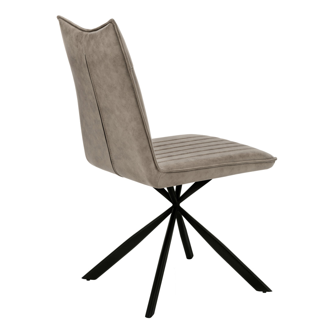 I 1216 Dining Chair - 2pcs / 36"H / Taupe Fabric / Black Metal - Furniture Depot (7881072607480)