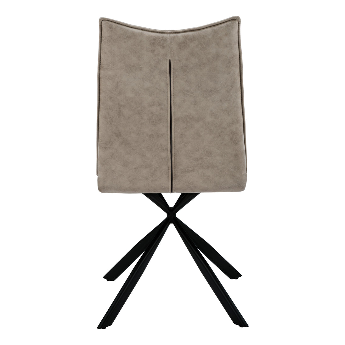 I 1216 Dining Chair - 2pcs / 36"H / Taupe Fabric / Black Metal - Furniture Depot (7881072607480)