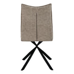 I 1216 Dining Chair - 2pcs / 36"H / Taupe Fabric / Black Metal - Furniture Depot (7881072607480)