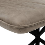I 1216 Dining Chair - 2pcs / 36"H / Taupe Fabric / Black Metal - Furniture Depot (7881072607480)