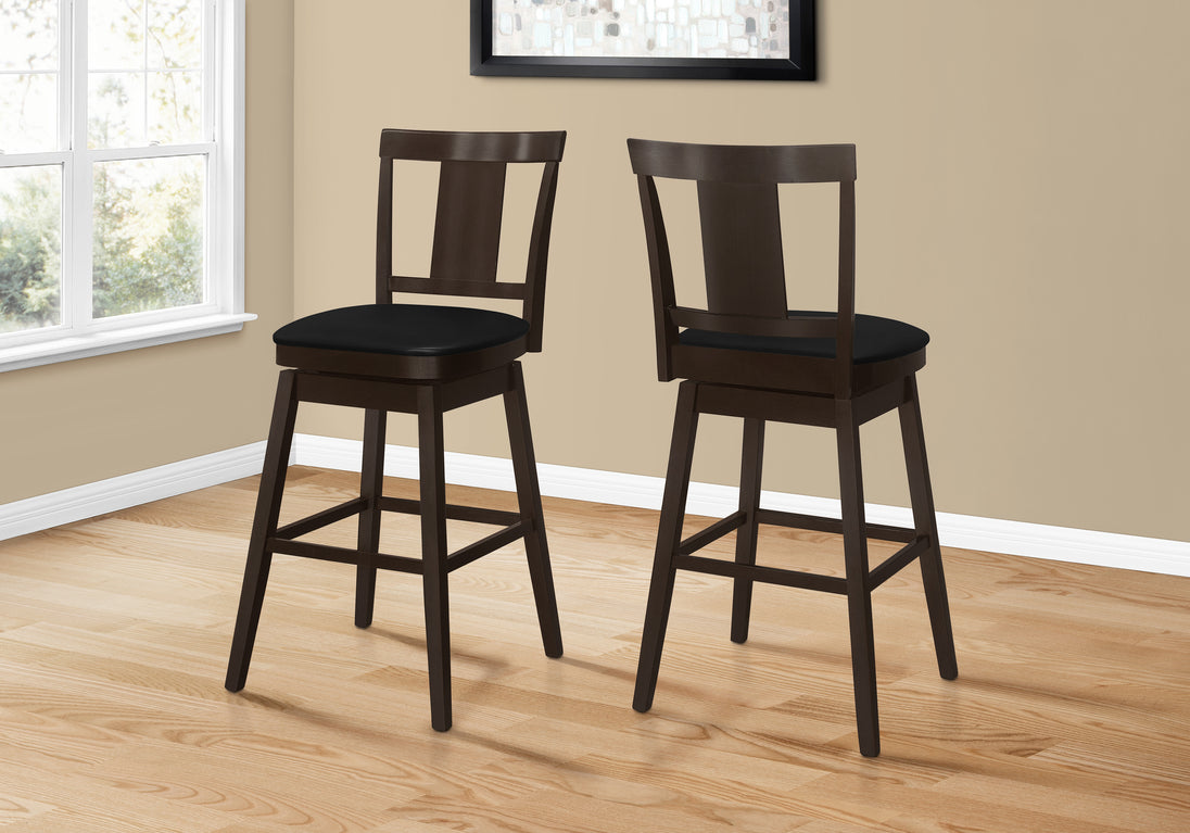 I 1230 Barstool - 2pcs / 44"H / Espresso / Swivel Bar Height - Furniture Depot (7881072673016)