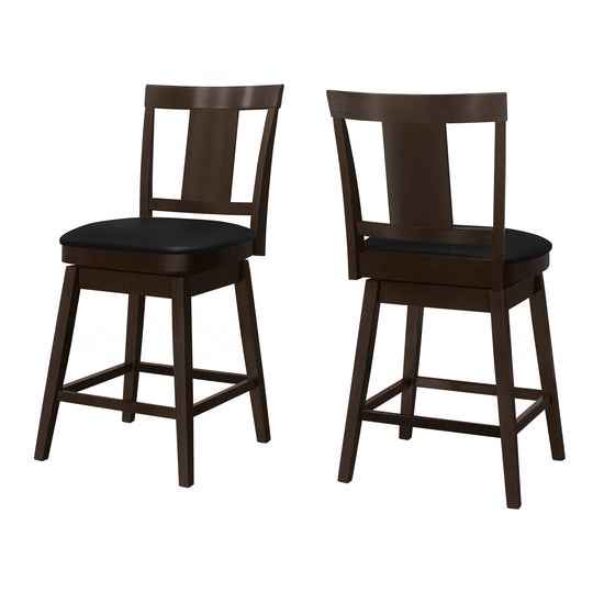 I 1231 Barstool - 2pcs / 39"H / Espresso / Swivel Counter Height - Furniture Depot (7881072804088)