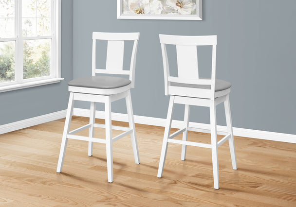 I 1232 Barstool - 2pcs / 44"H / White / Swivel Bar Height - Furniture Depot (7881072935160)