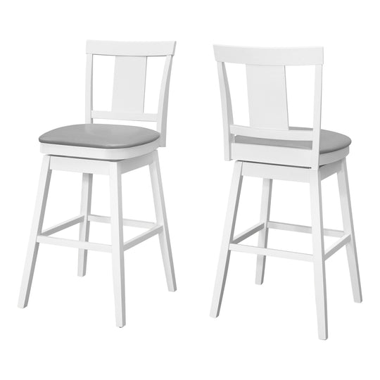 I 1232 Barstool - 2pcs / 44"H / White / Swivel Bar Height - Furniture Depot (7881072935160)