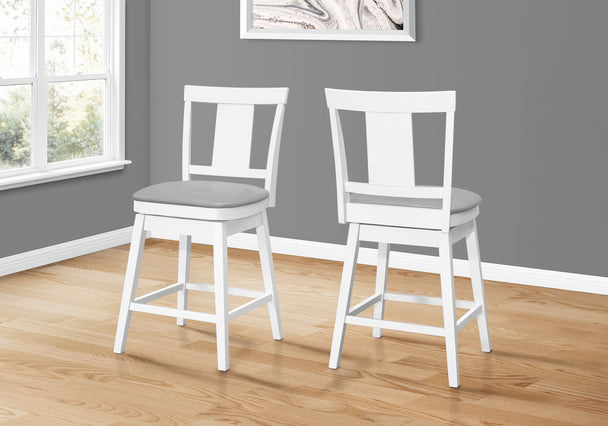 I 1233 Barstool - 2pcs / 39"H / White / Swivel Counter Height - Furniture Depot (7881073000696)