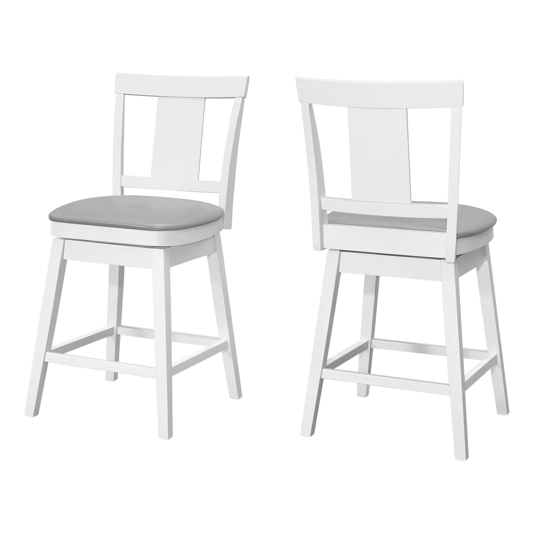 I 1233 Barstool - 2pcs / 39"H / White / Swivel Counter Height - Furniture Depot (7881073000696)