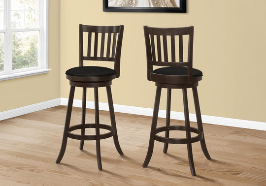 I 1236 Barstool - 2pcs / 44"H / Espresso / Swivel Bar Height - Furniture Depot (7881073131768)