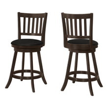 Load image into Gallery viewer, I 1237 Barstool - 2pcs / 39&quot;H / Espresso / Swivel Counter Height - Furniture Depot (7881073164536)