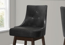 Load image into Gallery viewer, I 1242 Barstool - 2pcs / 46&quot;H / Black Leather-Look / Swivel - Furniture Depot (7881073524984)