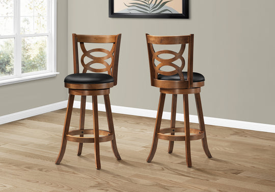 I 1251 Barstool - 2pcs / 42"H / Swivel / Dark Oak Bar Height - Furniture Depot (7881073721592)