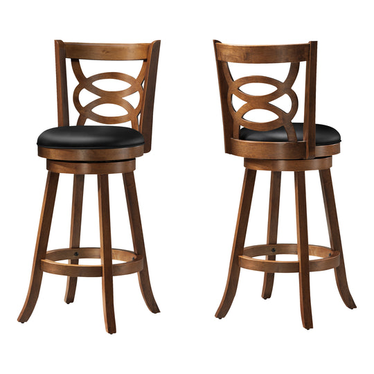 I 1251 Barstool - 2pcs / 42"H / Swivel / Dark Oak Bar Height - Furniture Depot (7881073721592)