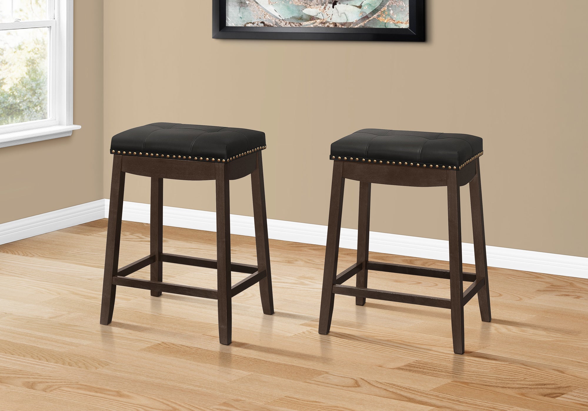 Espresso wood store bar stools