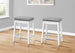 I 1263 Barstool - 2pcs / 24"H / Grey Leather-Look / White - Furniture Depot (7881074213112)